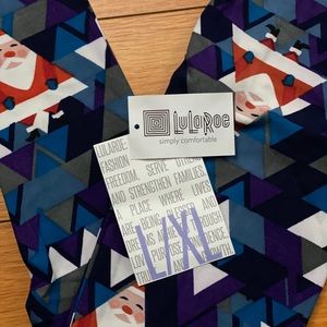BNWT LuLaRoe vintage holiday leggings kids L/XL